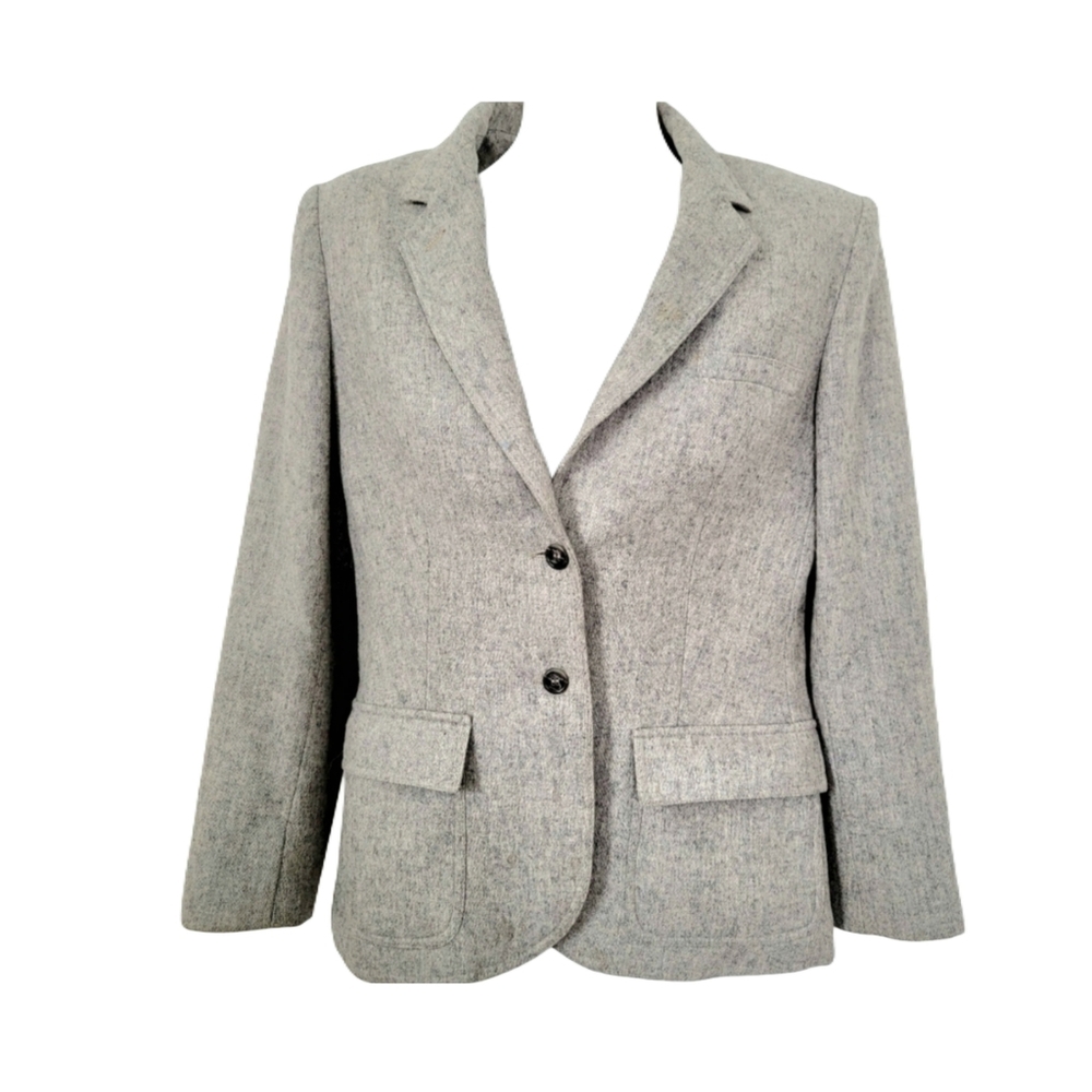 The Villager Vintage Women's Wool Blend  Gray Blazer